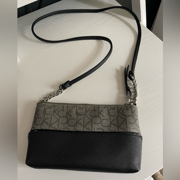 Calvin Klein Handbags - Calvin Klein Monogram Crossbody Bag Black & Gray Logo Shoulder Bag
